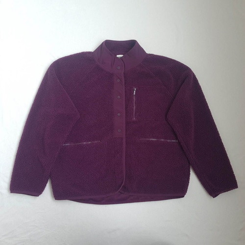 Victoria's Secret Pink women's sherpa fleece jacket new, size L, purple