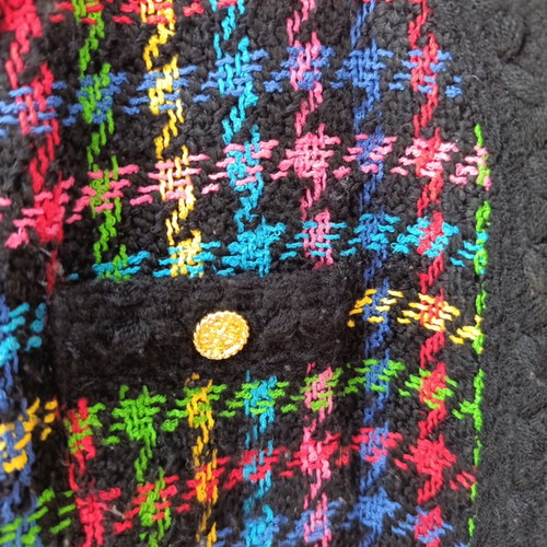 Klassieke blazer multicolor used, Edward Achour Paris, size L