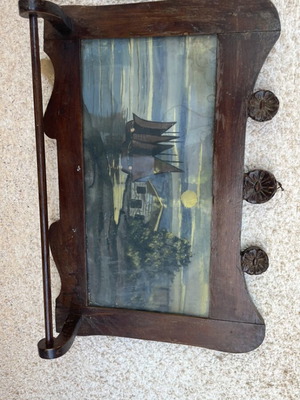 Vintage towel holder frame from 1900