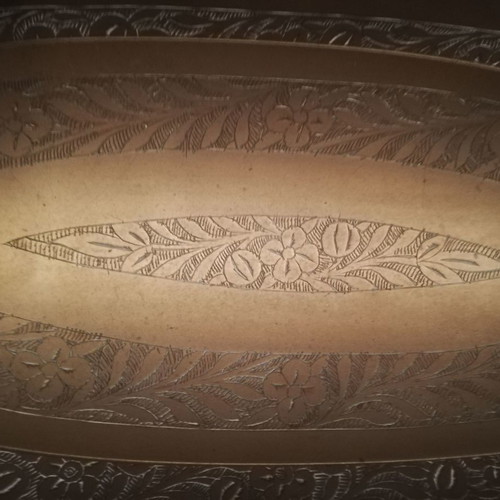 Bronze decorative gondolas set of 3 pieces with engraved design
