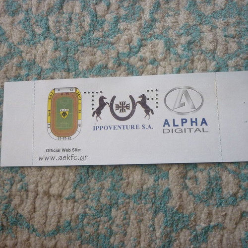Aek-Besiktas Football Ticket International Friendly Match 31/7/2002