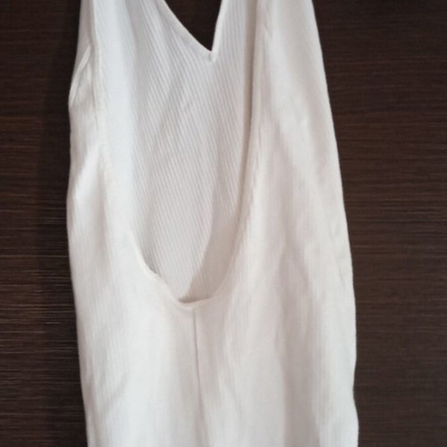 Zara women's bodysuit with open back, like new, white, size S