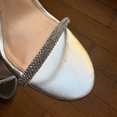 Steve Madden Breslin silver sandals like new, size 38