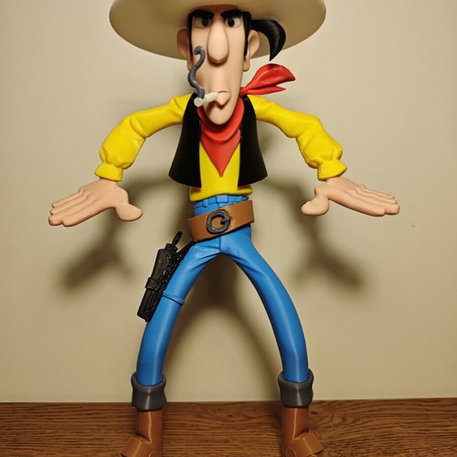 3D print figure Lucky Luke 29 cm like new, plastic PLA