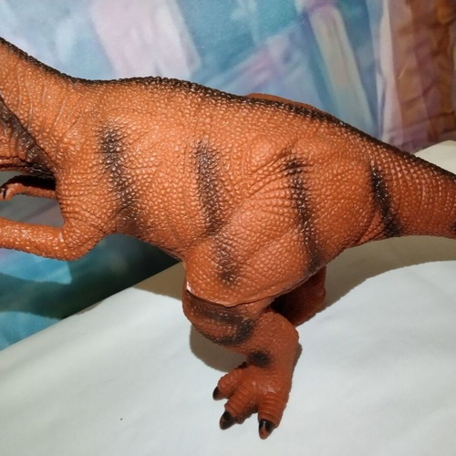 T-Rex brown rubber dinosaur toy, 40 cm