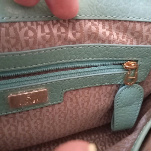 Aigner leather crossbody bag like new, turquoise