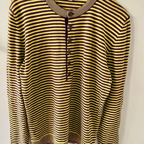 Burberry striped blouse size M like new, purple and yellow