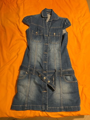 Denim dress lightly used, blue, size S