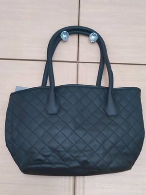 Tote bag unused, black, shoulder type