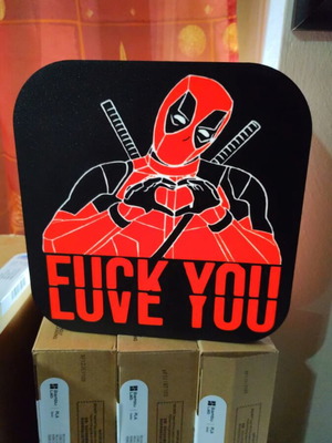 Φωτιστικό Deadpool με usb και διακόπτη, σαν καινούργιο, 22x21cm