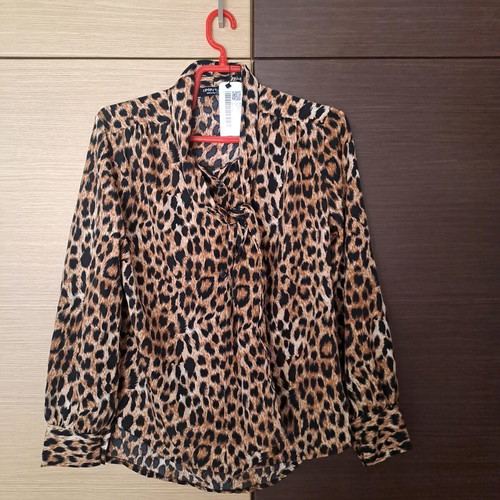 Celestino animal print shirt with tie new, size S