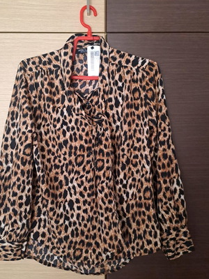 Celestino animal print shirt with tie new, size S