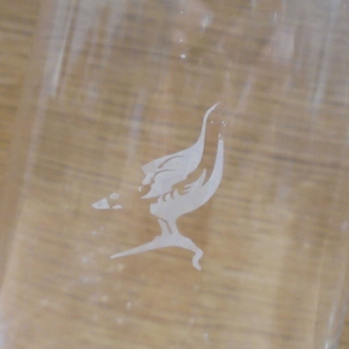 Famous Grouse Scotch Whisky set of two used tall promotional glasses