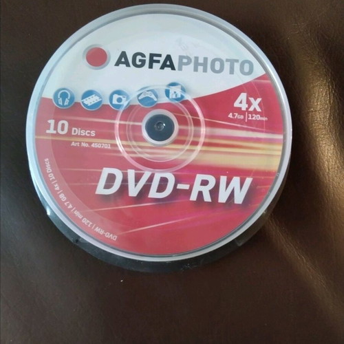 AgfaPhoto DVD-RW new, pack of 10 discs