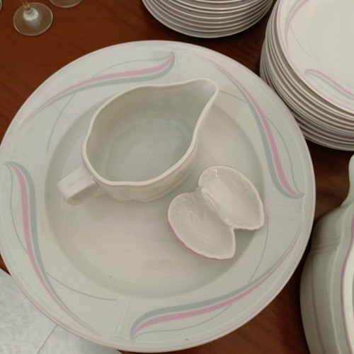 Ćmielów 1790 vintage porcelain dinnerware set, complete