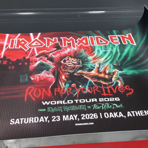 Iron Maiden Athens 2026 Poster new, durable material 36.5x24cm