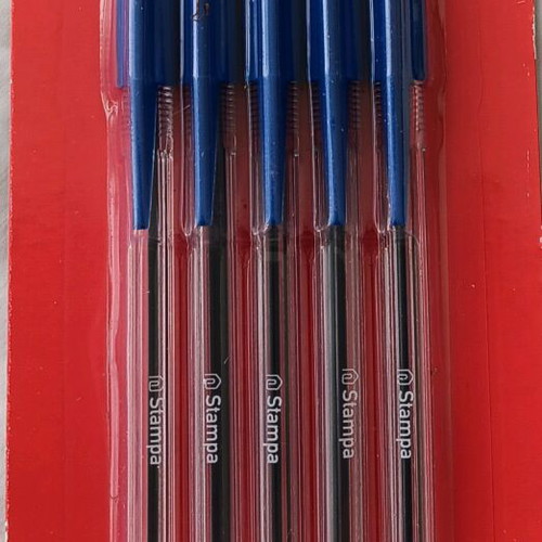 Blue pens new, pack of 5 pieces