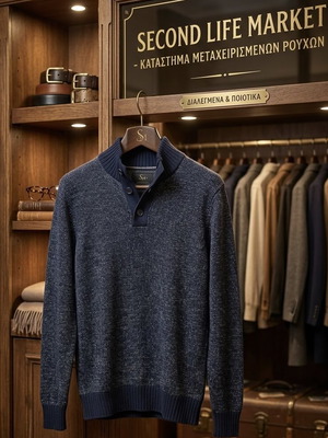 Menswear navy blouse like new, size M