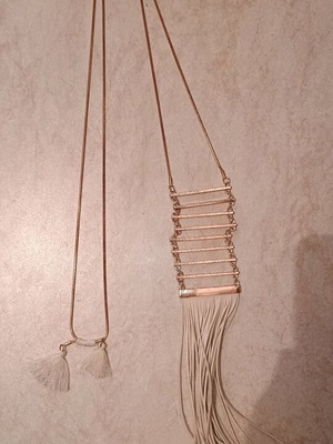 Fo-bijou necklace gold color like new, adjustable length 75cm
