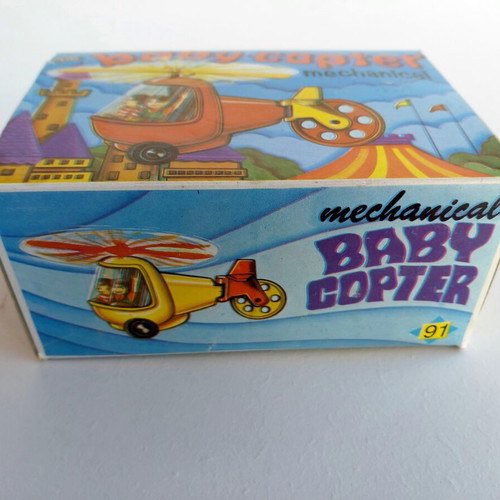 Wind-up Helicopter Toy 1960s Priftis New
