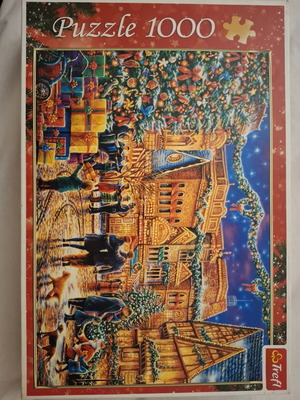 Puzzle 1000 pieces like new with Christmas theme
