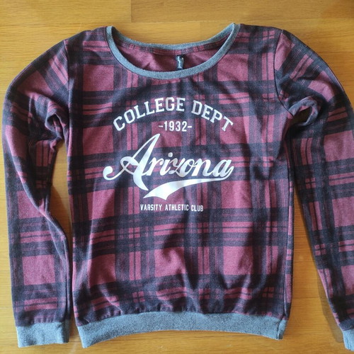 Stradivarius checked blouse like new, size S, black and brown