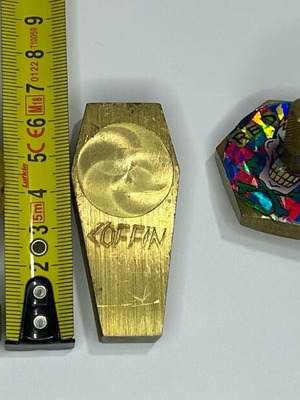 Pack of 3 used brass POG caps, Slammer, Milk Cap