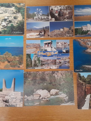 Καρτ ποστάλ από την Κρήτη σαν καινούργιο, σετ 9 τεμ