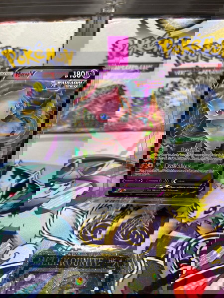 Pokemon card mew V holographic fusion strike
