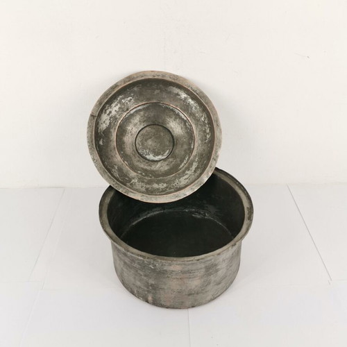 Copper pot used, vintage 1950