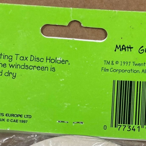 The Simpsons Tax Disc Holder 1997 new Matt Groening