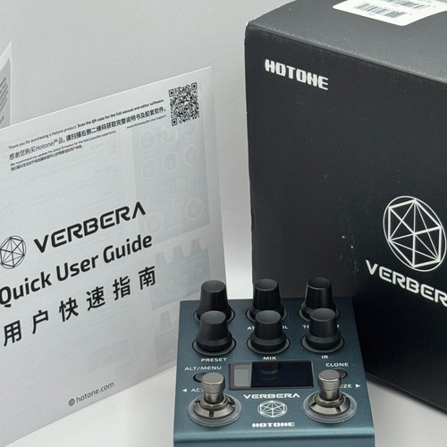 Hotone Verbera digital reverb pedal like new, dual engine IR and XR