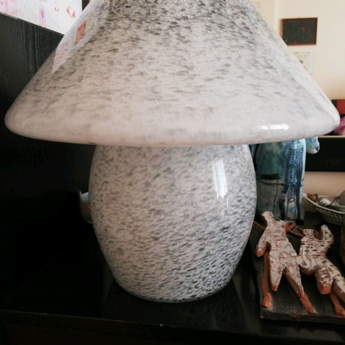 Glass table lamp used