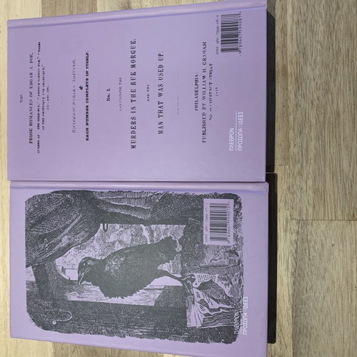 Edgar Allan Poe book collection used, 2 volumes with poems and stories