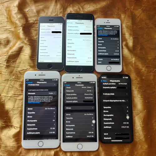Apple iPhone collectible set of 6, 5s, 6, SE 2016, 7 Plus, 8 Plus, XS