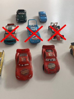 Metal Cars from Disney Pixar Cars Movies used, set of 6