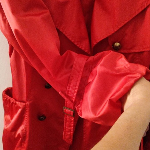 Maxin spring trench coat red xl with balloon cuffs like new