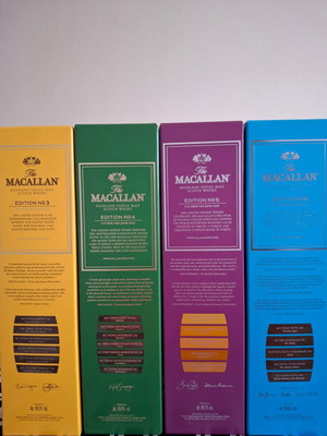 Σετ The Macallan Edition Series Νο 3, 4, 5, 6 ουίσκι σινγκλ μολτ