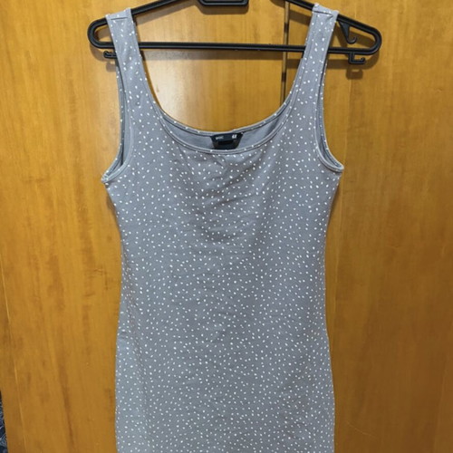 H&M daily dress polka dot like new, gray, size S