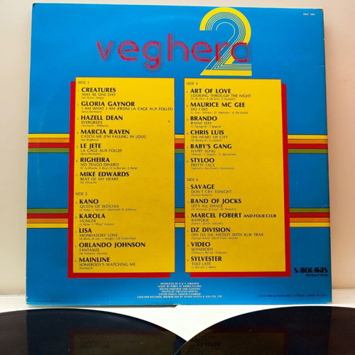 Veghera 2 double vinyl LP like new, 1984 Italo-Disco compilation