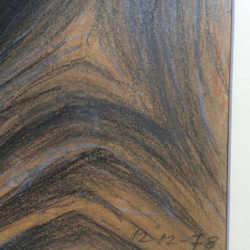 Painting L. Koutsochera pastel Beethoven portrait on cardboard