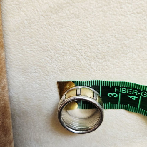 Vintage ring 750 gold and 925 silver