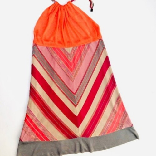 Missoni vintage dress used, colorful with gold thread and lining