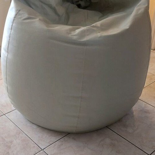 Large leather pouf like new