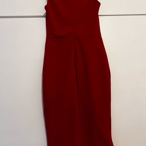 Trendyol midi dress used, red, size 34/36