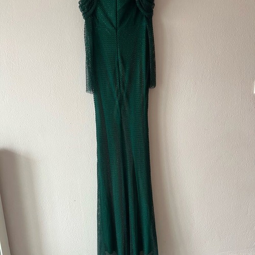 Maxi dress emerald with glitter For Costume like new, size 38