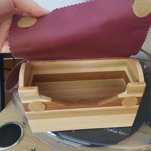 Wooden handmade bag like new