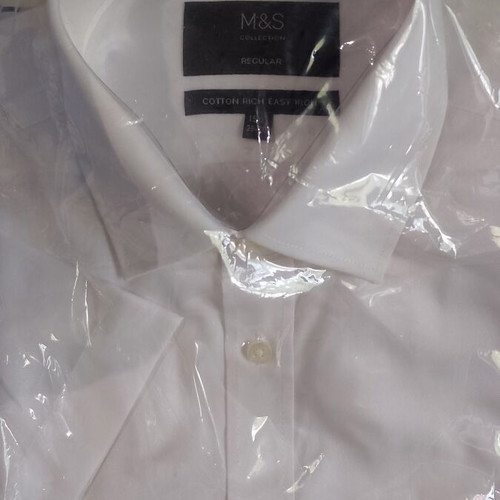Marks & Spencer white men's summer shirts pack of 7 new, size L