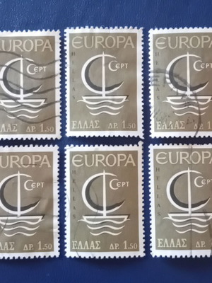 Γραμματόσημα Europa 1966 μεταχειρισμένα, σετ 6