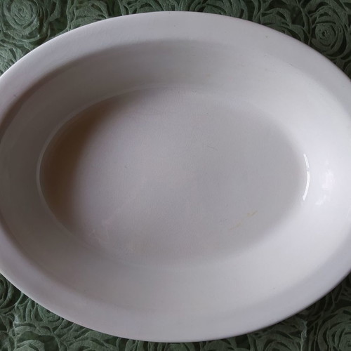 English Staffordshire antique serving platters used, set of 2